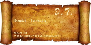 Dombi Tercia névjegykártya